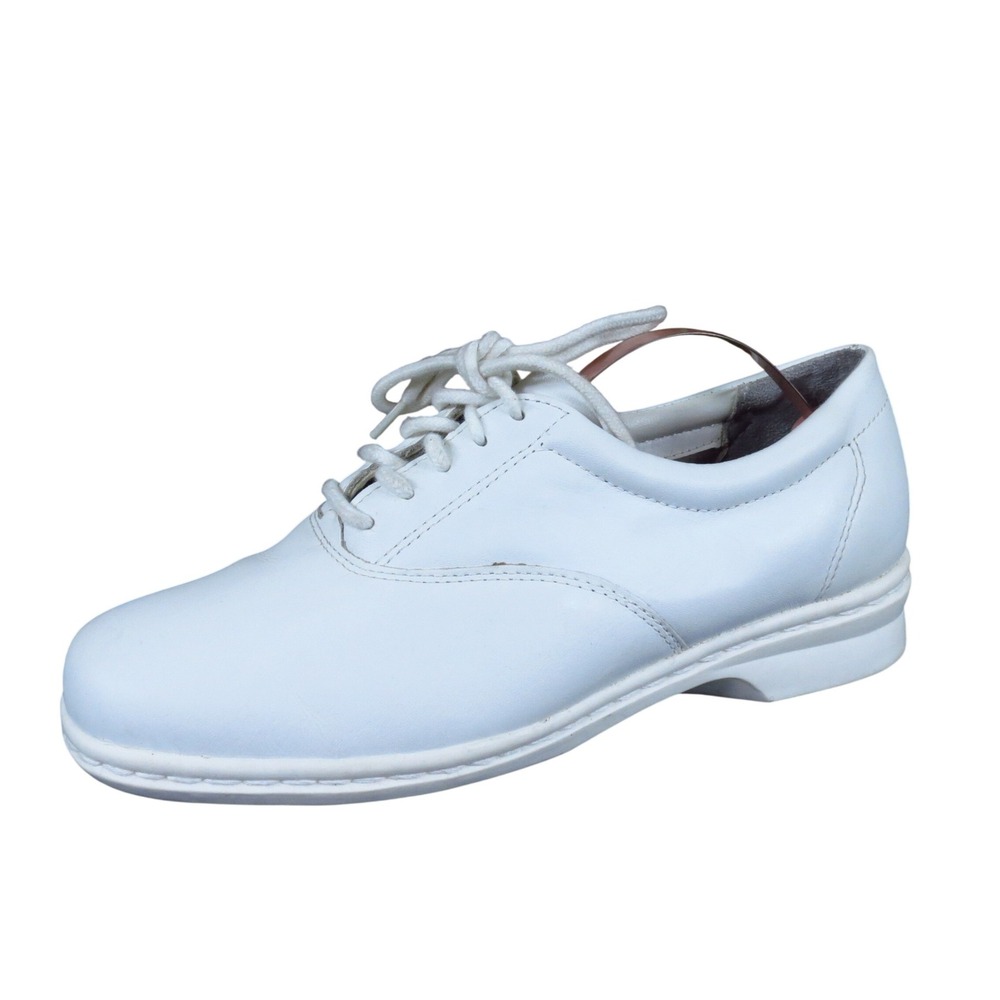 Dr. Scholl's Maggie Women Oxford Size 7 Wide Professional Nursing Shoe White
